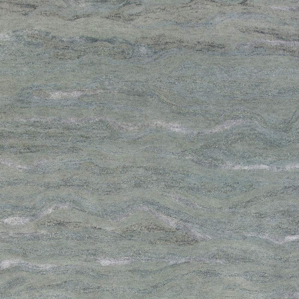 5' X 7' Slate Grey Hand Tufted Abstract Indoor Area Rug - Image 5