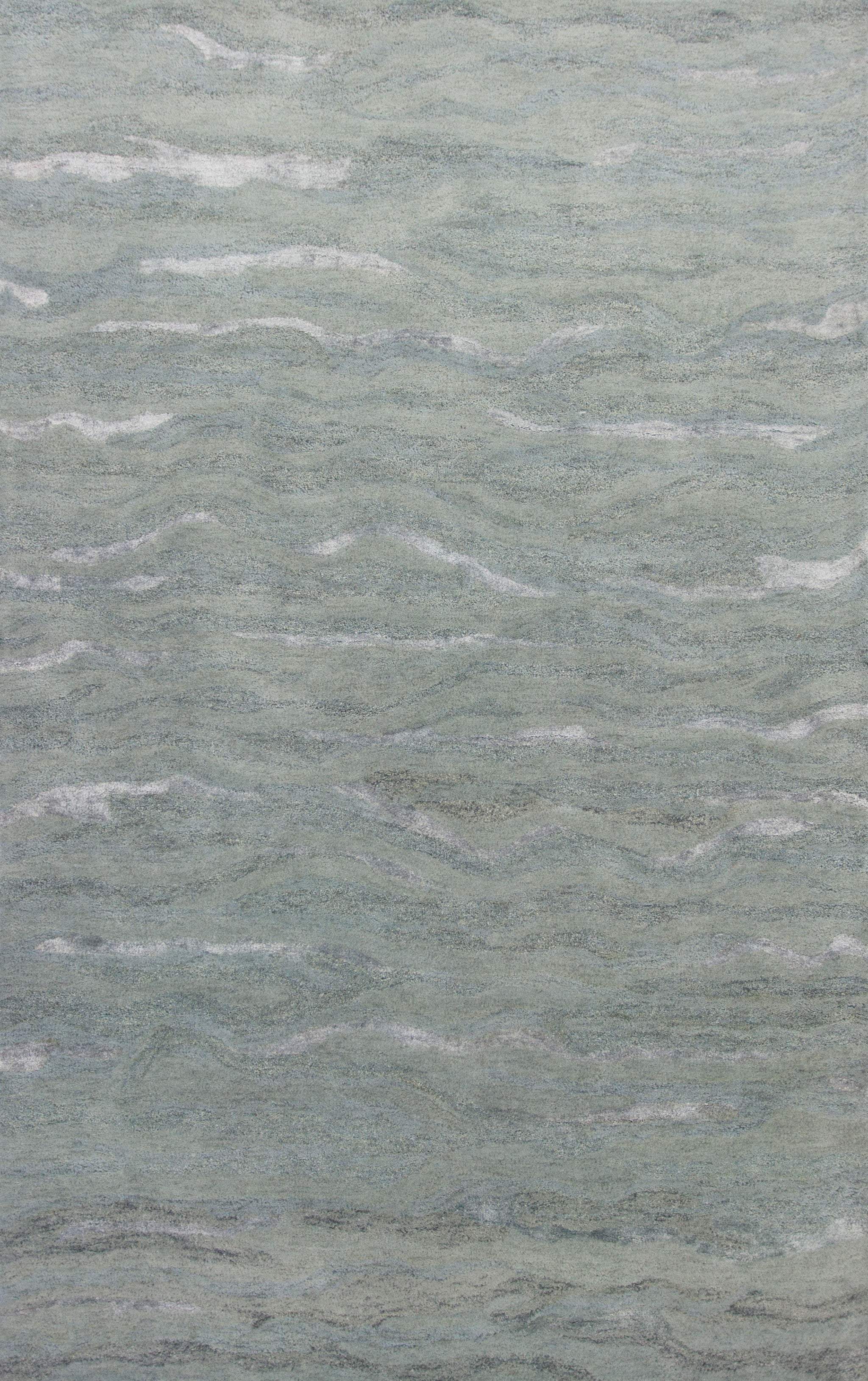 5' X 7' Slate Grey Hand Tufted Abstract Indoor Area Rug - Image 6