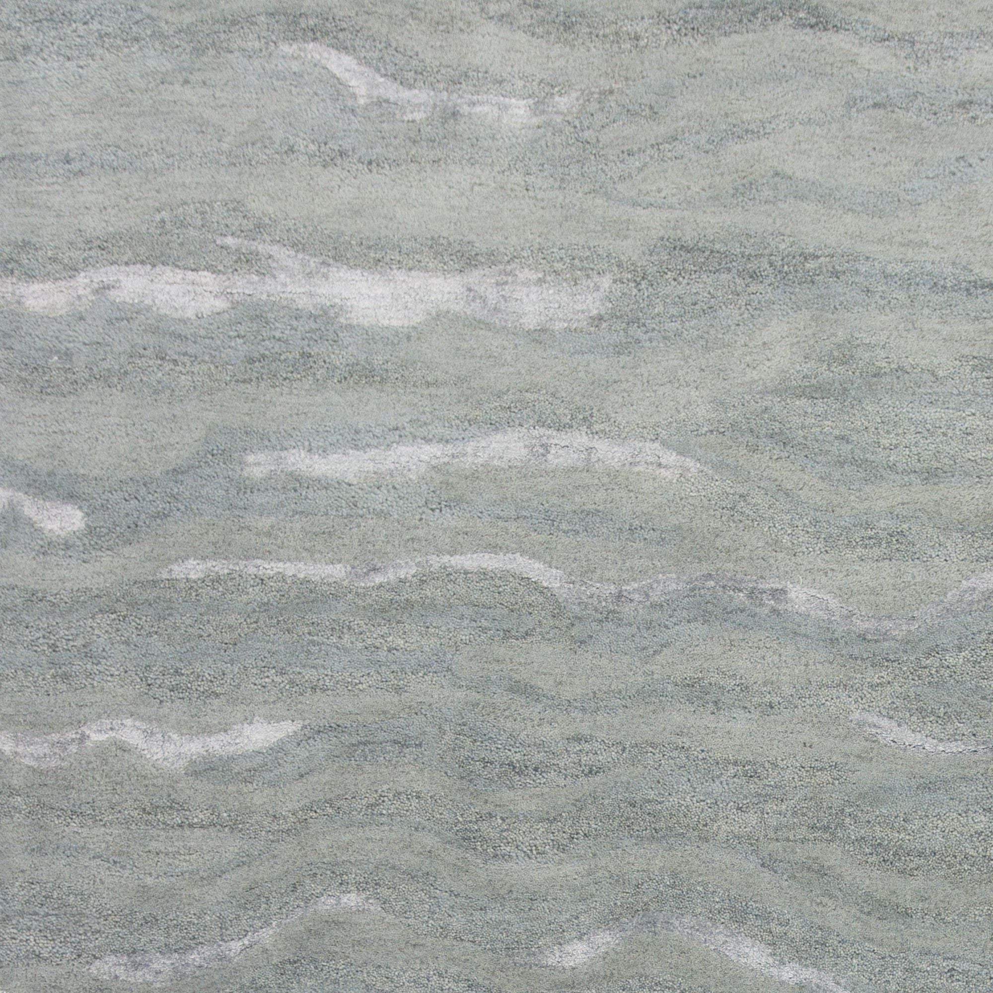 5' X 7' Slate Grey Hand Tufted Abstract Indoor Area Rug - Image 8