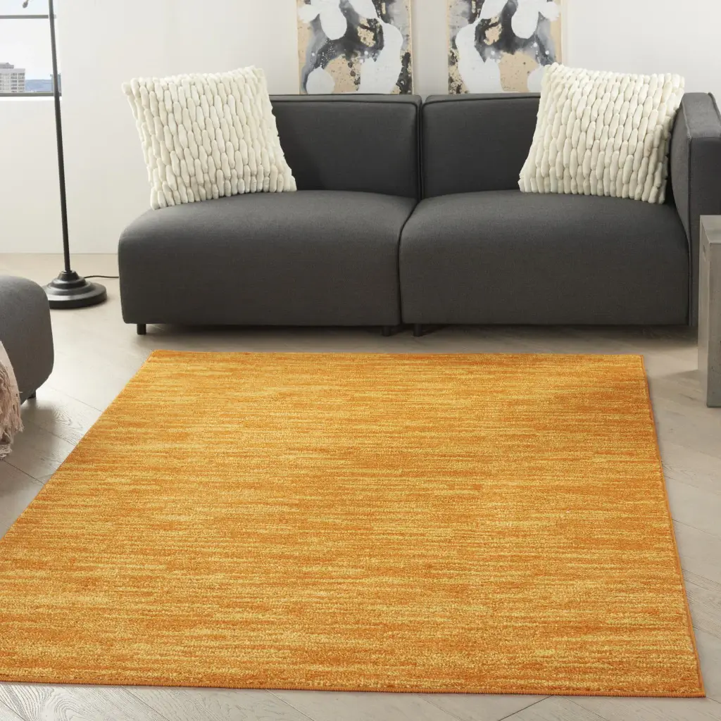 5' X 7' Sunburst Non Skid Indoor Outdoor Area Rug - Image 5