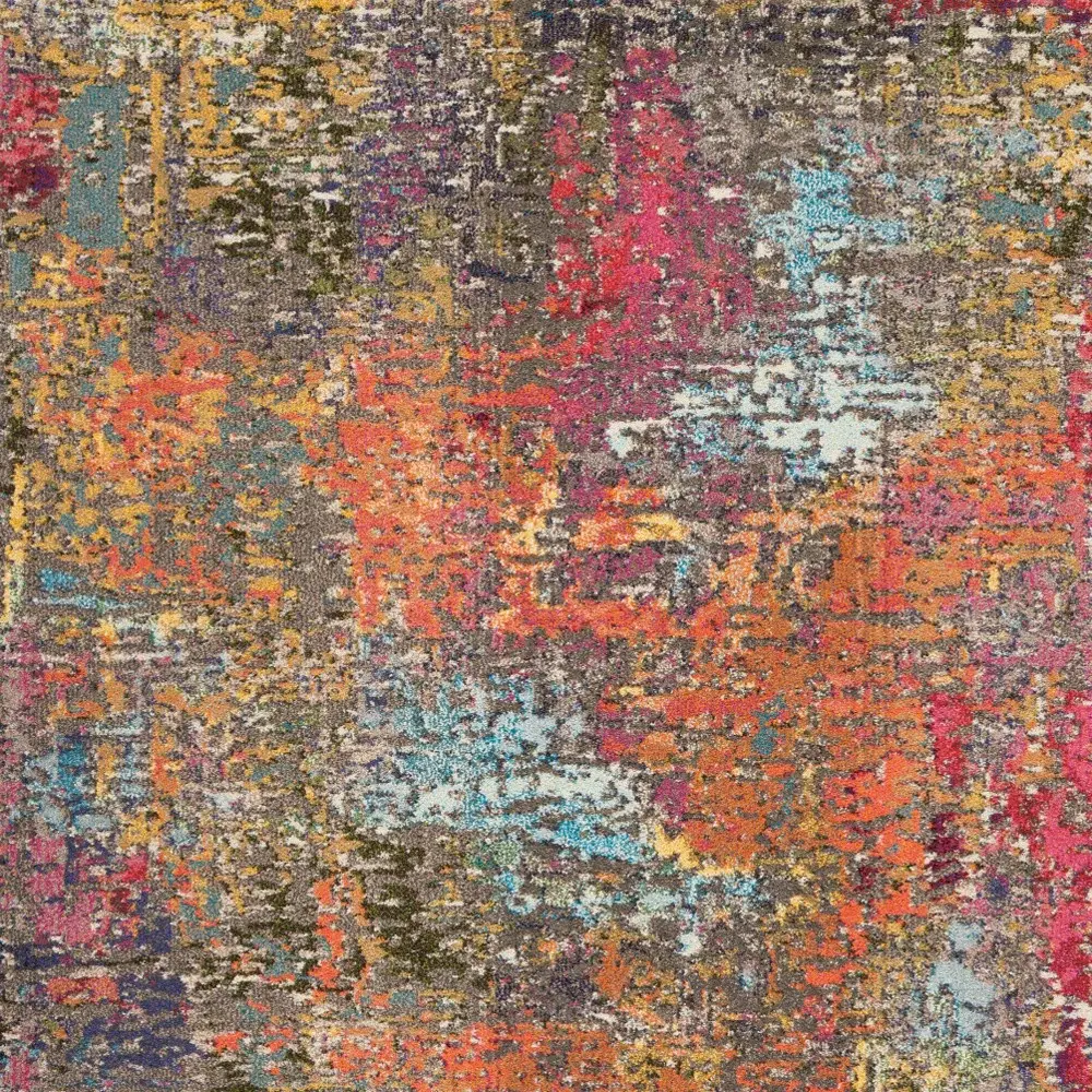 5' X 7' Sunset Abstract Power Loom Non Skid Area Rug - Image 4