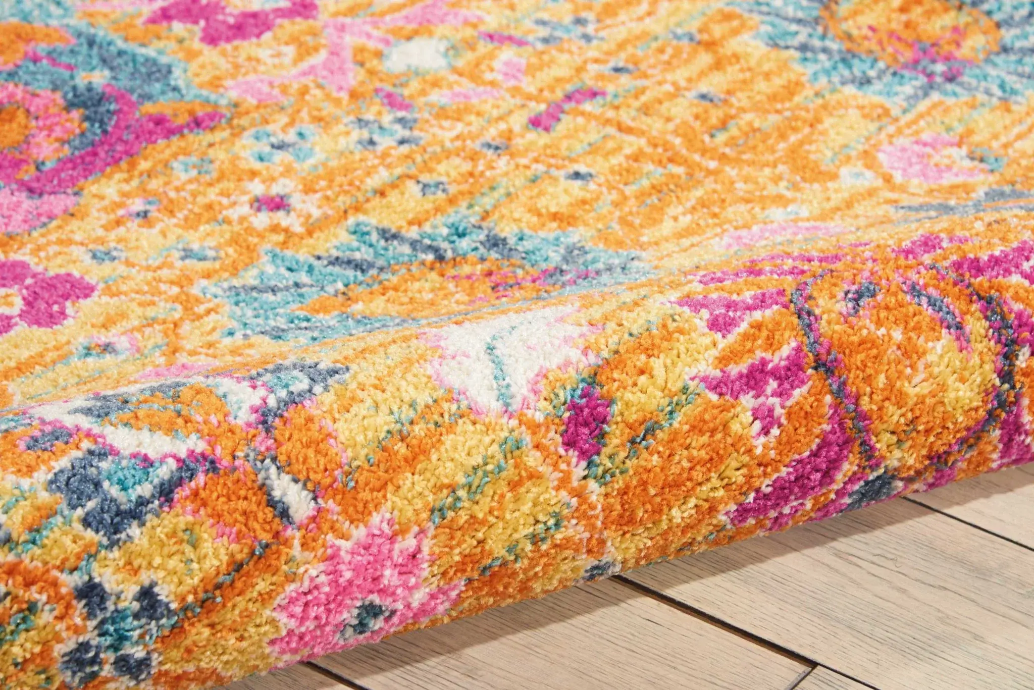 5' X 7' Sunset Floral Power Loom Area Rug - Image 5