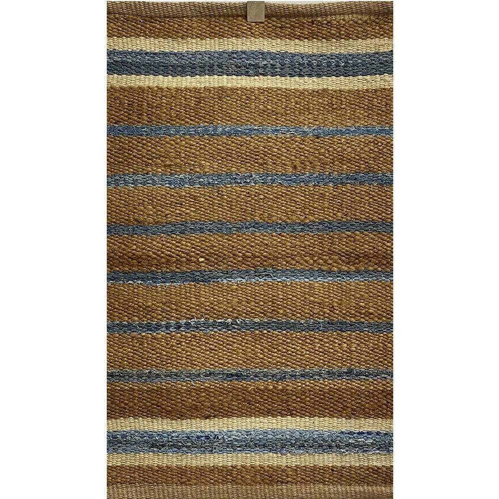 5' X 7' Tan and Ivory Hand Woven Area Rug - Image 2
