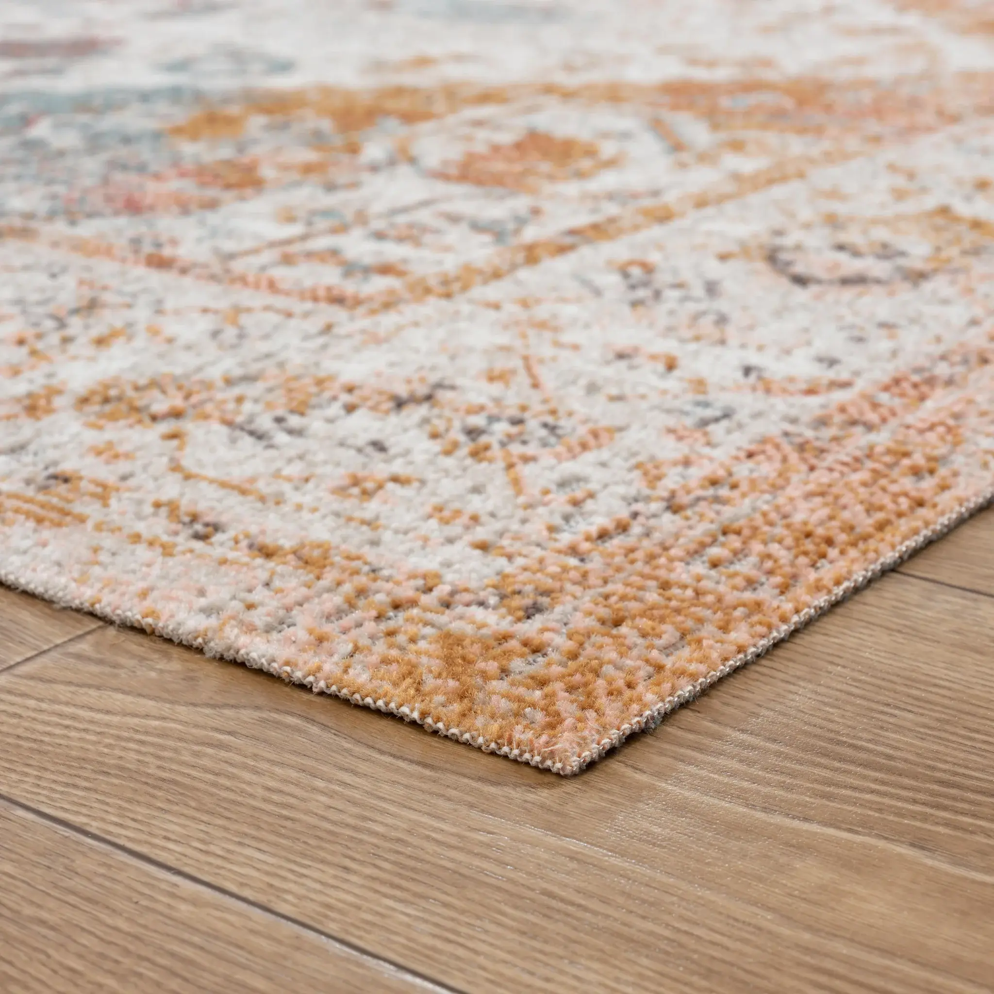 5' X 8' Beige Abstract Stain Resistant Indoor Outdoor Area Rug - Image 6