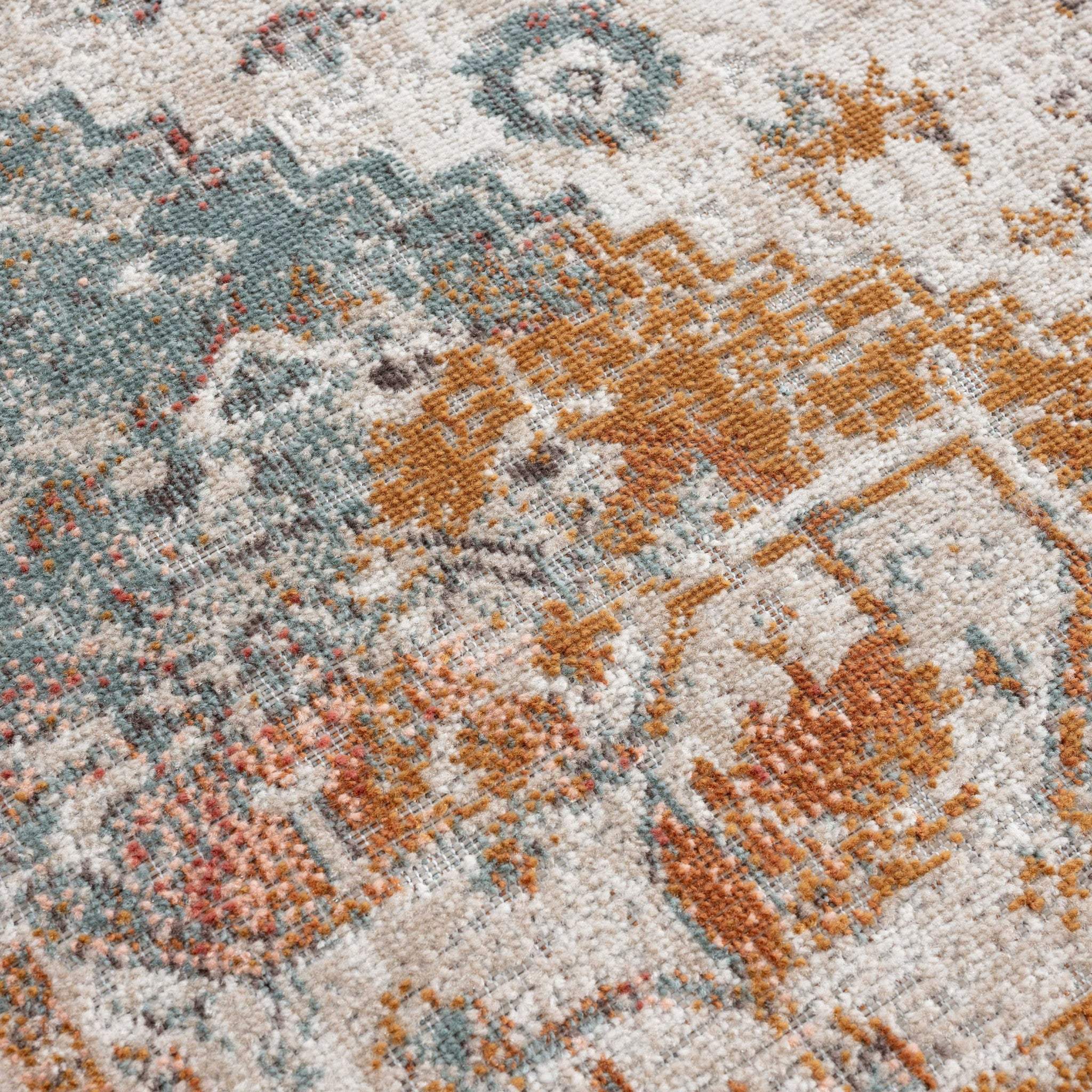 5' X 8' Beige Abstract Stain Resistant Indoor Outdoor Area Rug - Image 9