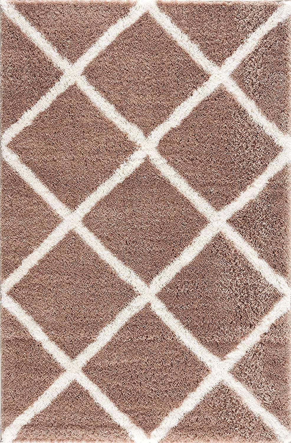 5' X 8' Beige Geometric Area Rug - Image 2