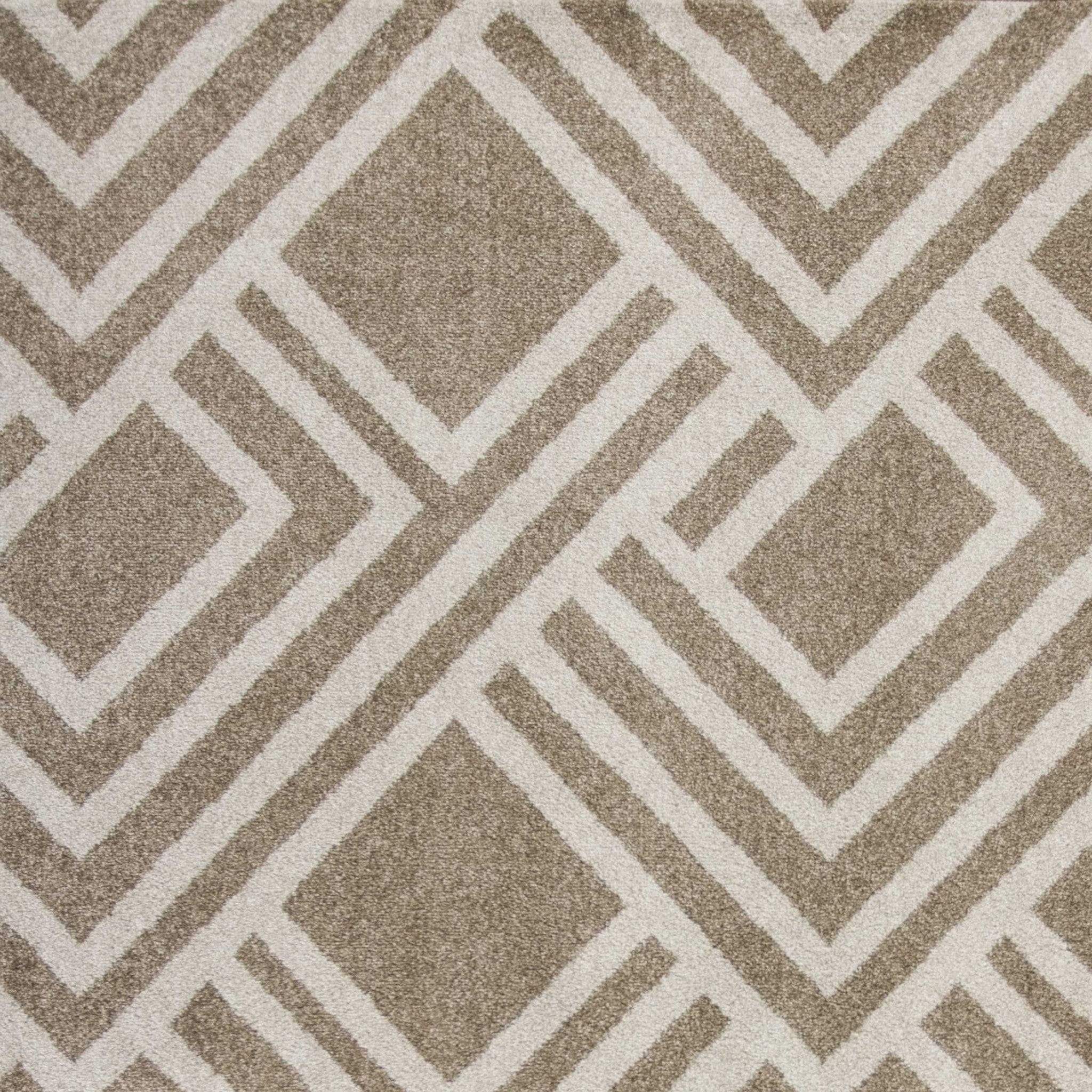 5' X 8' Beige Geometric Indoor Outdoor Area Rug - Image 8
