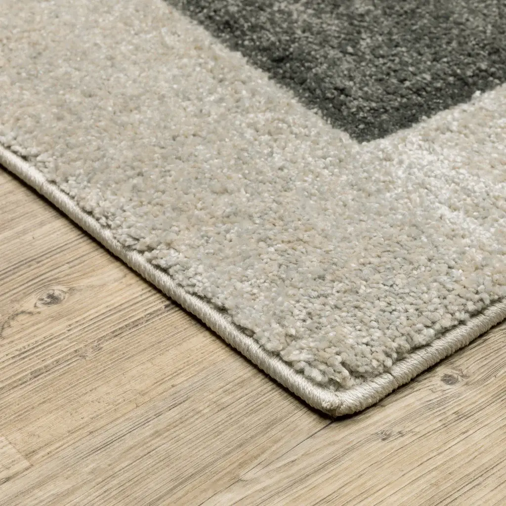 5' X 8' Beige Geometric Power Loom Area Rug - Image 4