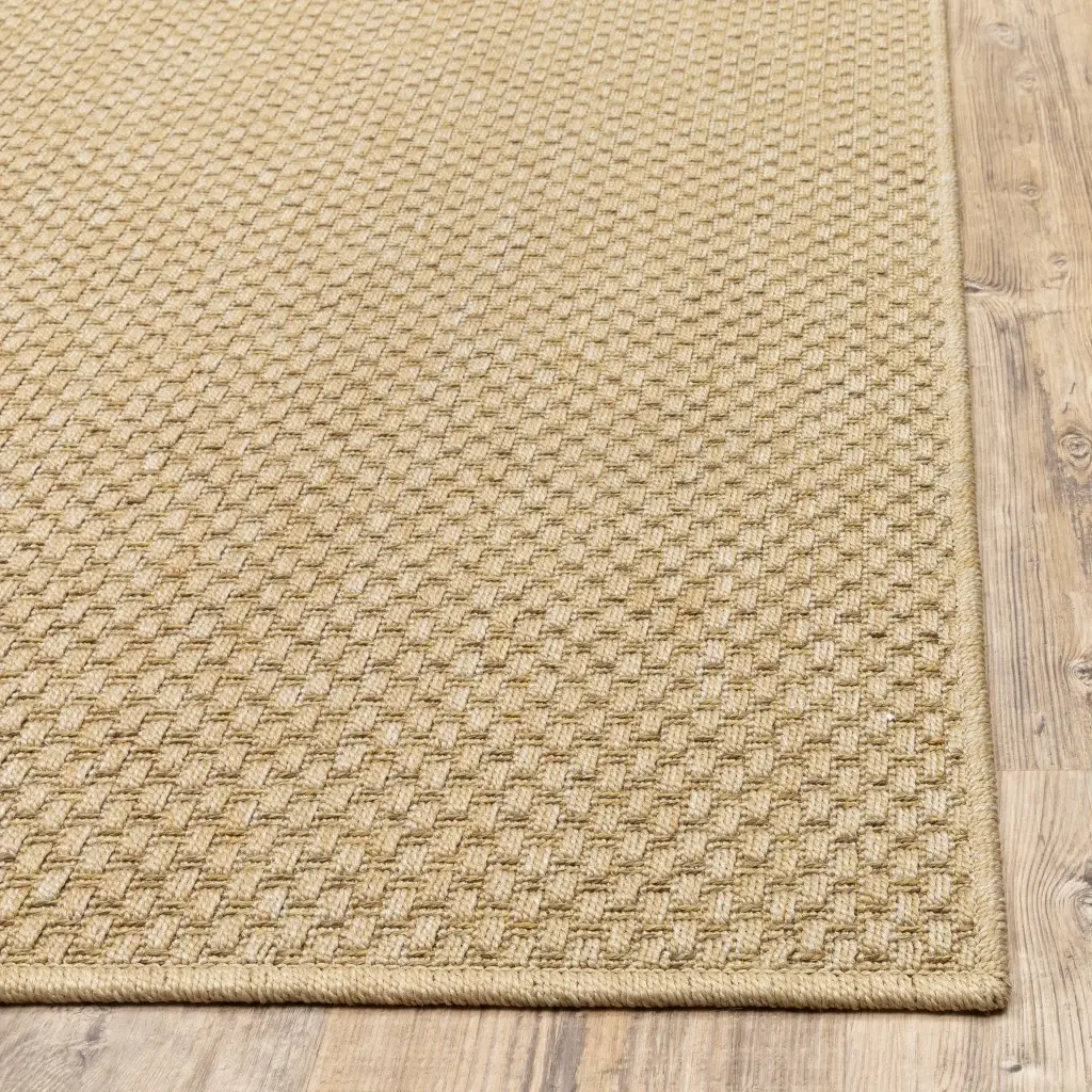 5' X 8' Beige Indoor Outdoor Area Rug - Image 7