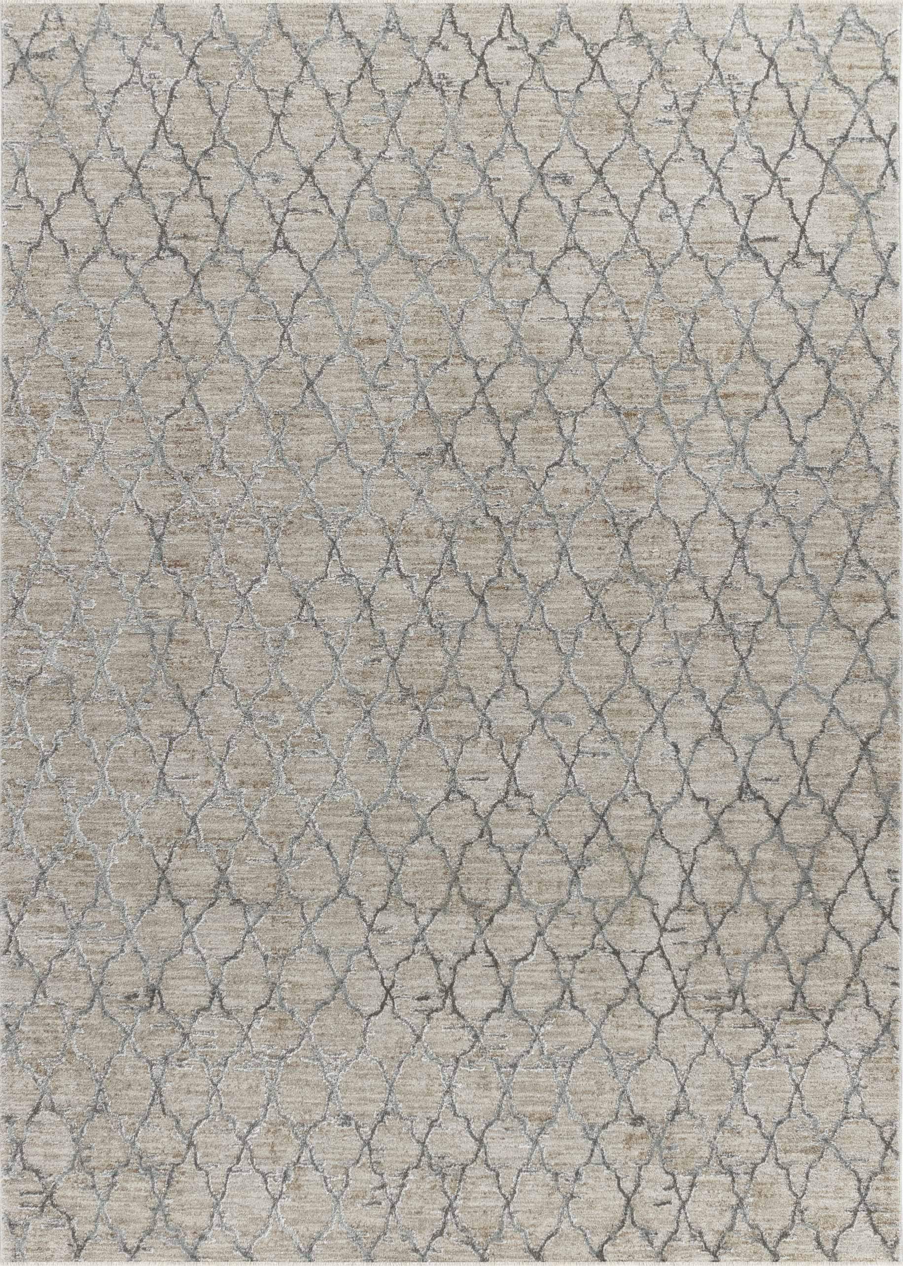 5' X 8' Beige Moroccan Stain Resistant Area Rug - Image 2