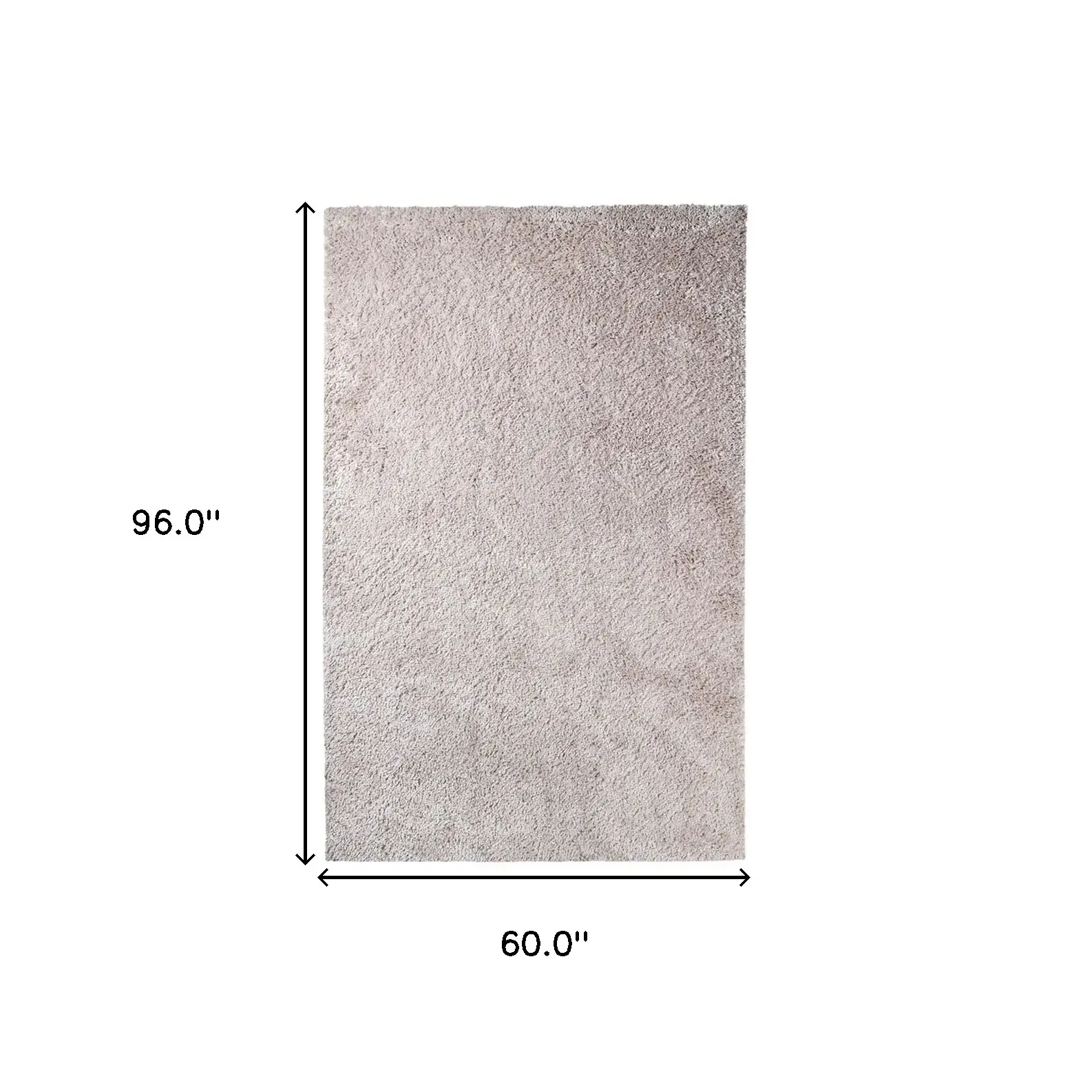 5' X 8' Beige Shag Stain Resistant Area Rug - Image 7