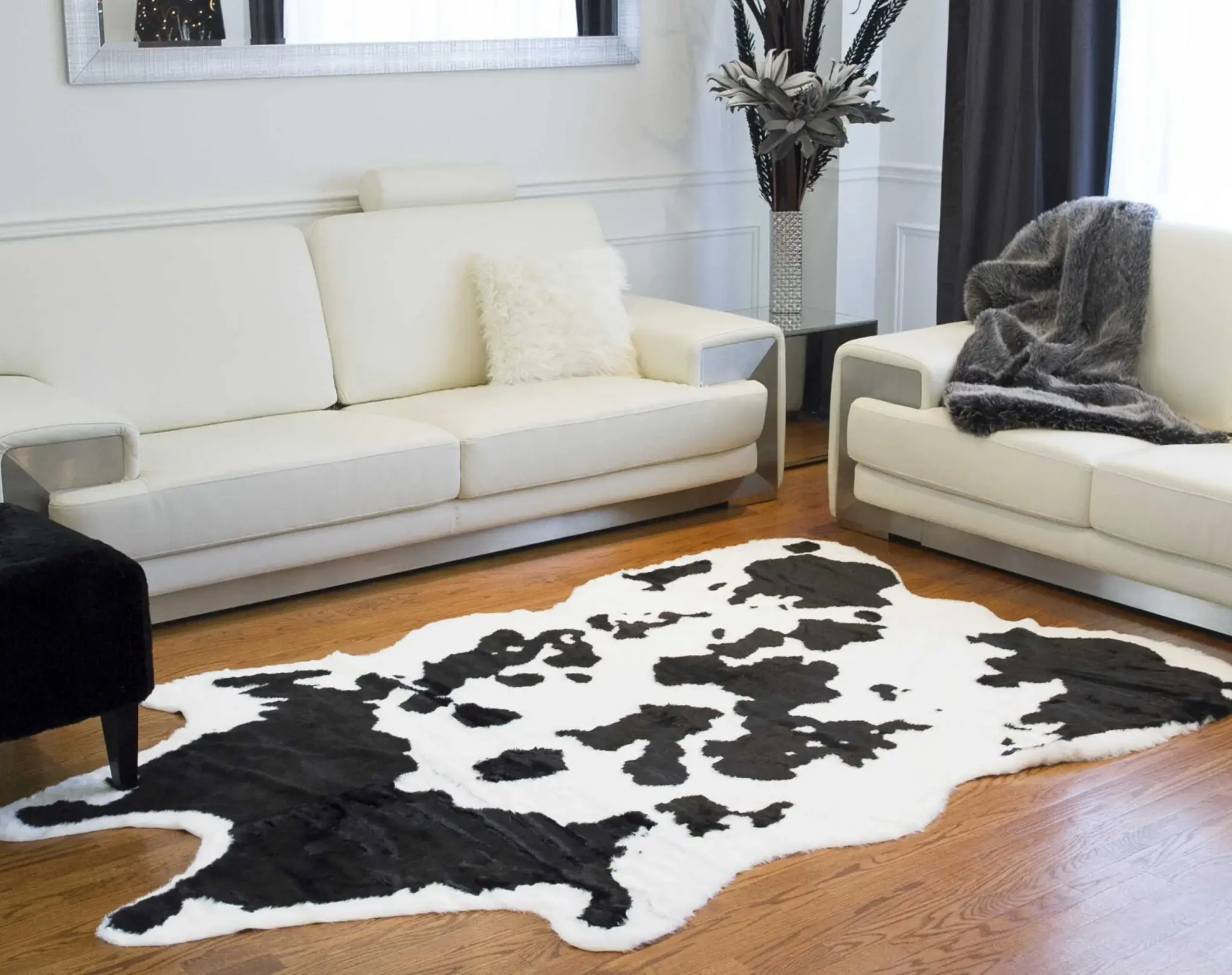 5' X 8' Black and White Hand Knotted Area Rug - Image 8