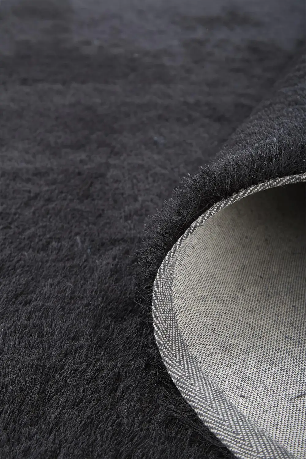 5' X 8' Black Shag Tufted Handmade Area Rug - Image 4