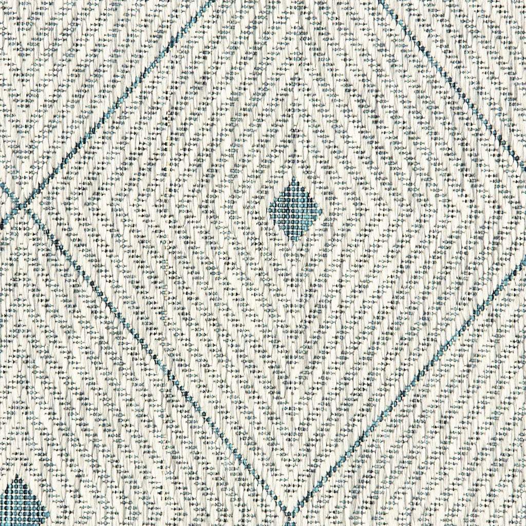 5' X 8' Blue And Gray Indoor Outdoor Area Rug - Image 2