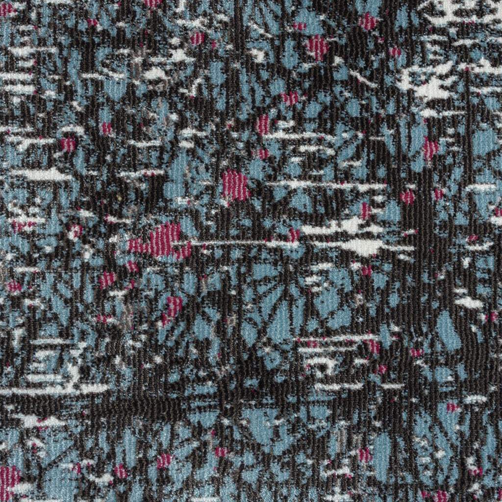 5' X 8' Blue Chaotic Strokes Area Rug - Image 2