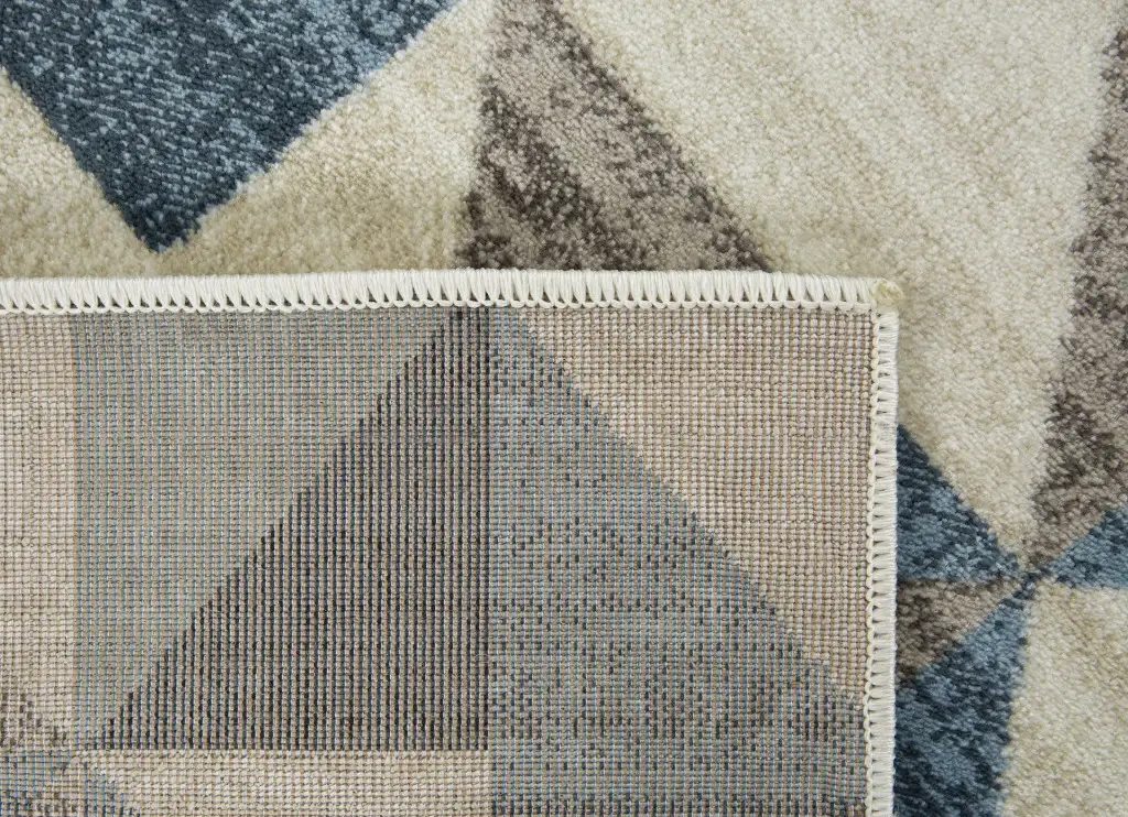 5' X 8' Blue Geometric Area Rug - Image 2