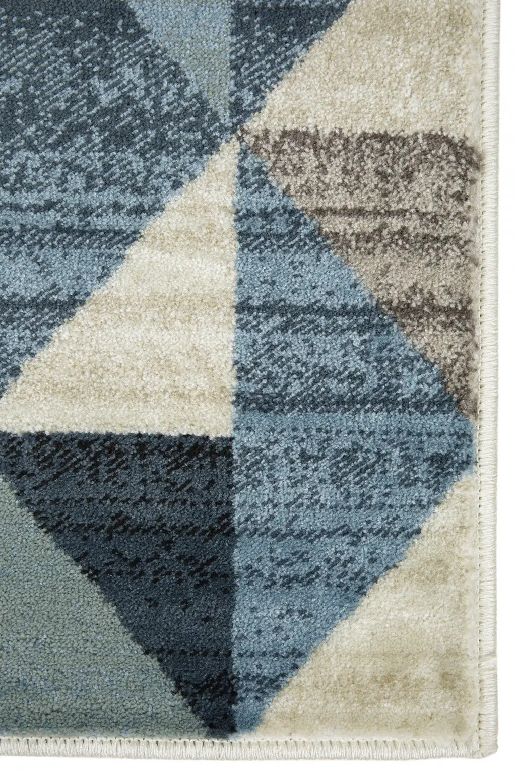 5' X 8' Blue Geometric Area Rug - Image 5