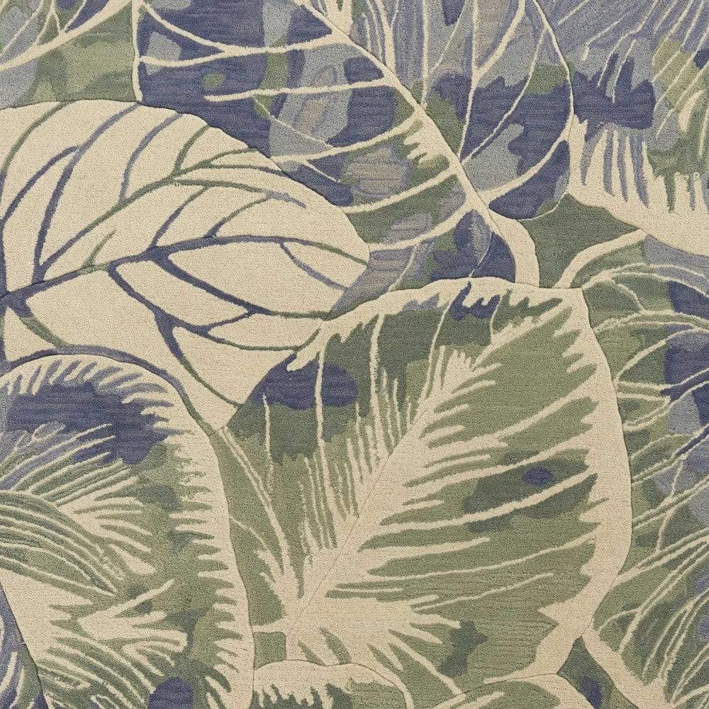 5' X 8' Blue Green Hand Tufted Caladium Indoor Area Rug - Image 5