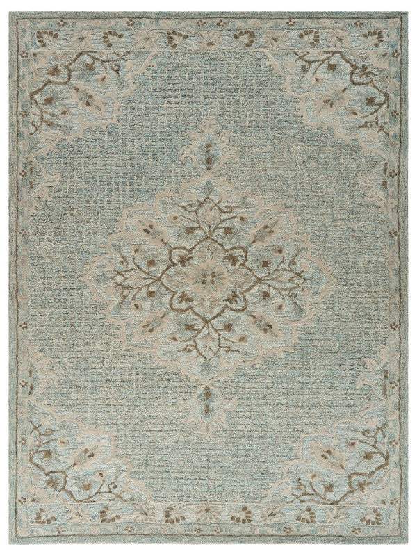 5' X 8' Blue Wool Hand Tufted Area Rug - Image 2