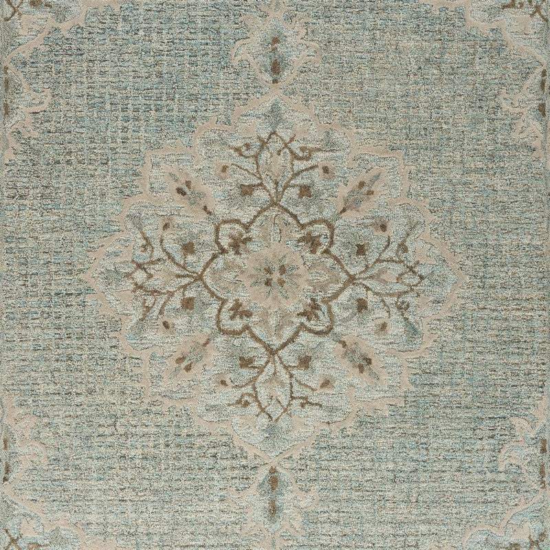 5' X 8' Blue Wool Hand Tufted Area Rug - Image 4