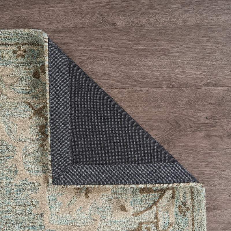 5' X 8' Blue Wool Hand Tufted Area Rug - Image 9