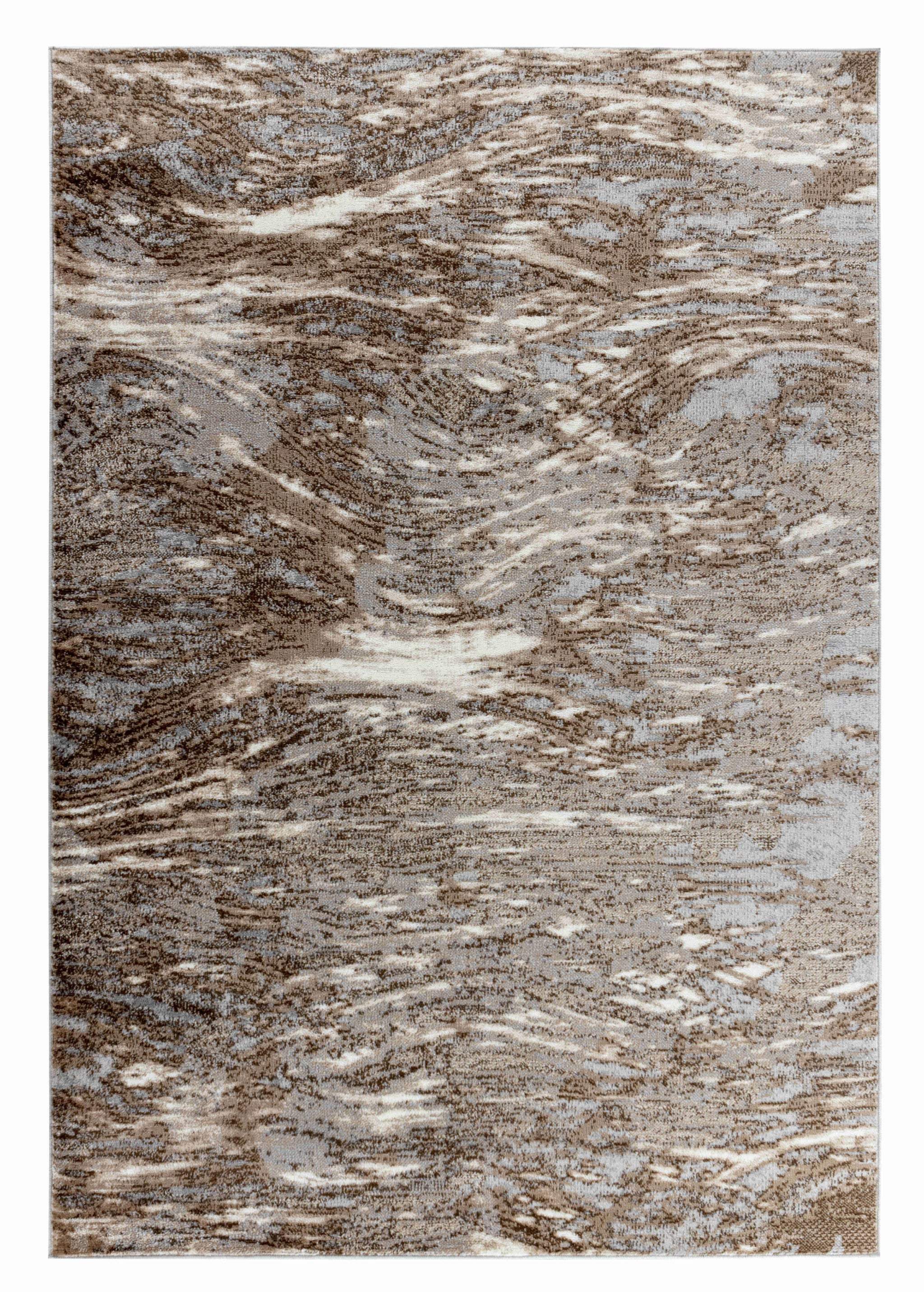 5' X 8' Brown Abstract Area Rug - Image 2