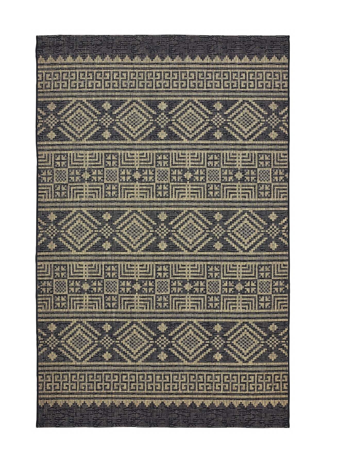 5' X 8' Brown And Black Indoor Outdoor Area Rug - Image 2