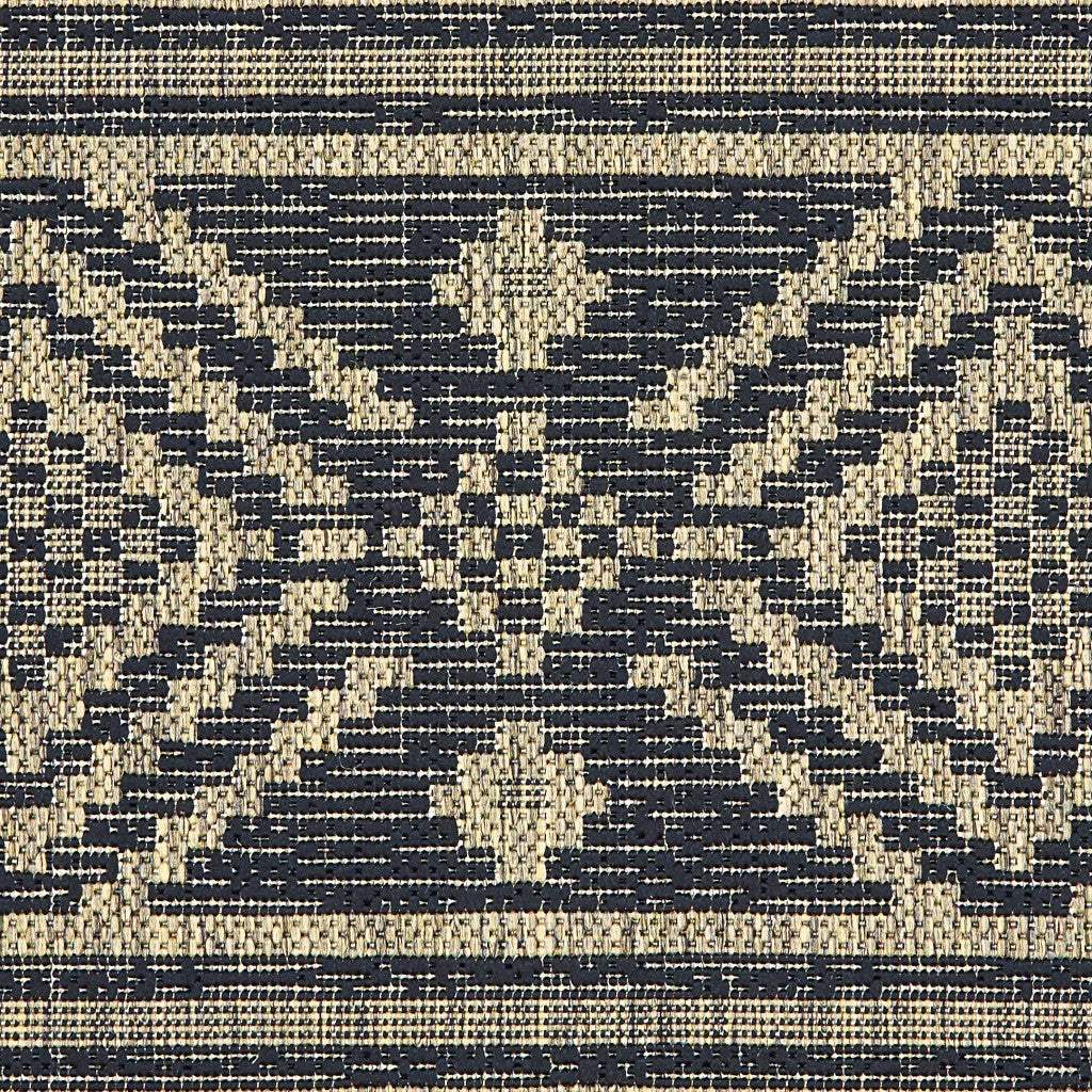 5' X 8' Brown And Black Indoor Outdoor Area Rug - Image 7