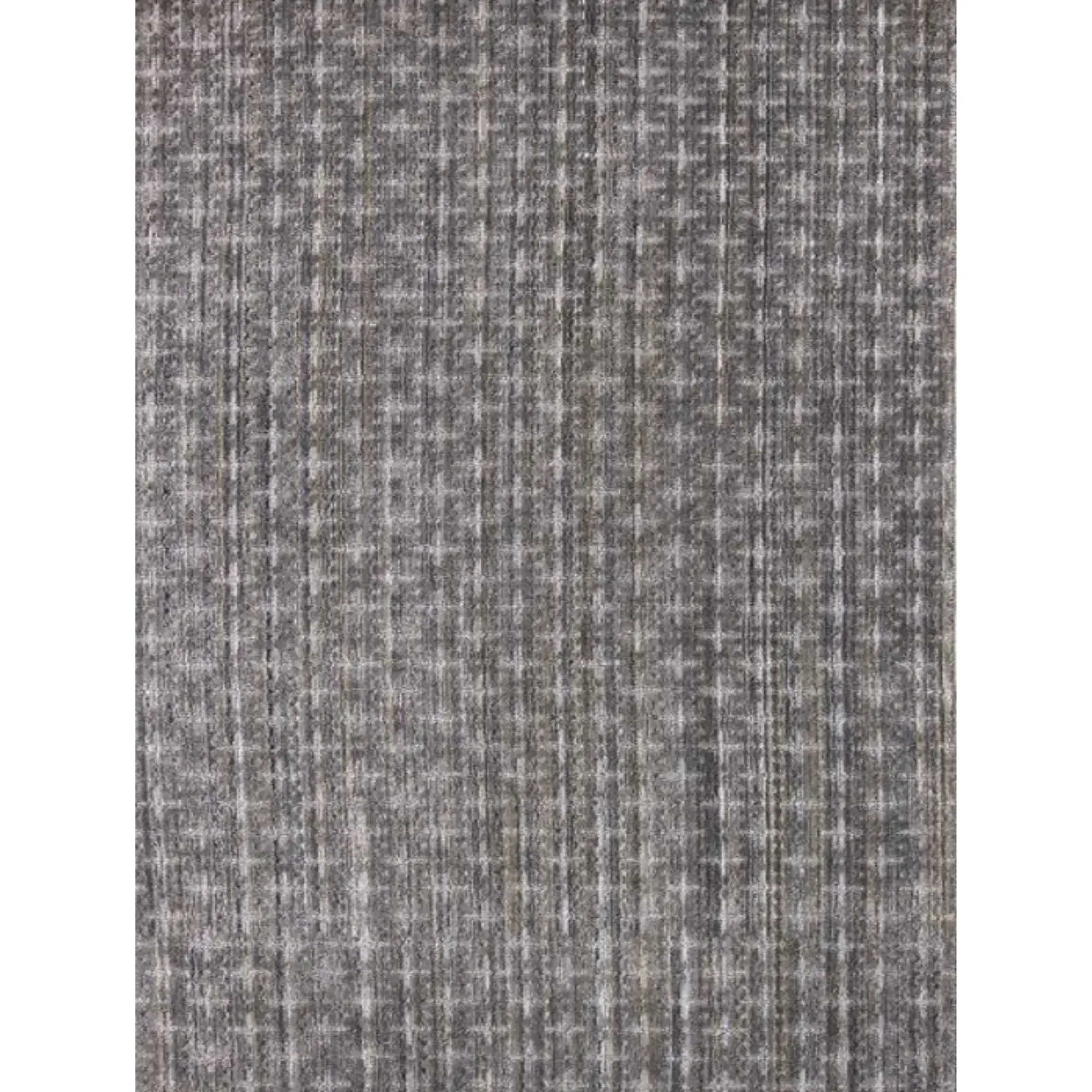5' X 8' Brown And Dark Grey Plaid Cross Hand Loomed Area Rug - Image 4