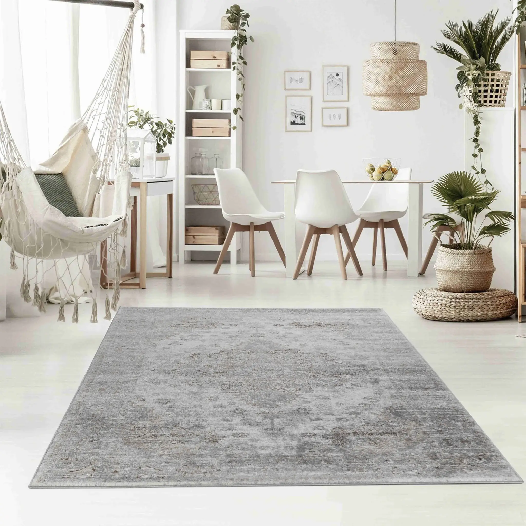 5' X 8' Brown Oriental Area Rug - Image 3