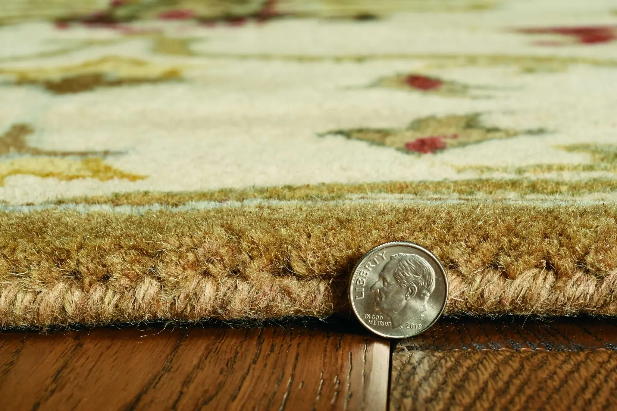5' X 8' Champagne Beige Hand Tufted Traditional Floral Indoor Area Rug - Image 7