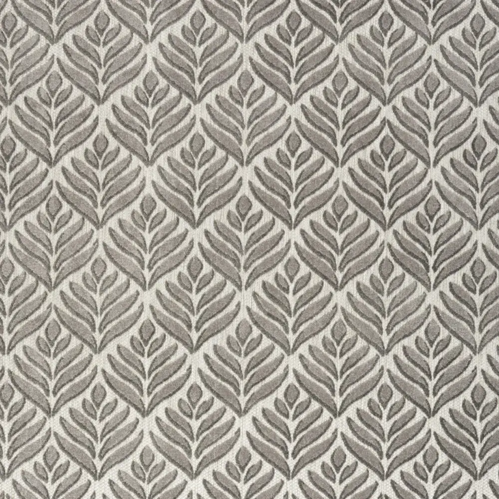 5' X 8' Charcoal Floral Stain Resistant Non Skid Area Rug - Image 4