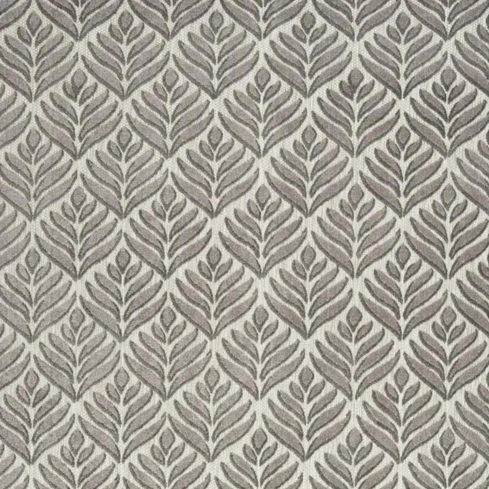 5' X 8' Charcoal Floral Stain Resistant Non Skid Area Rug - Image 9