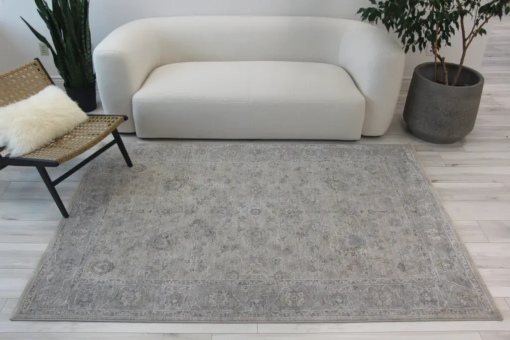 5' X 8' Cream Southwestern Power Loom Stain Resistant Area Rug - Image 5