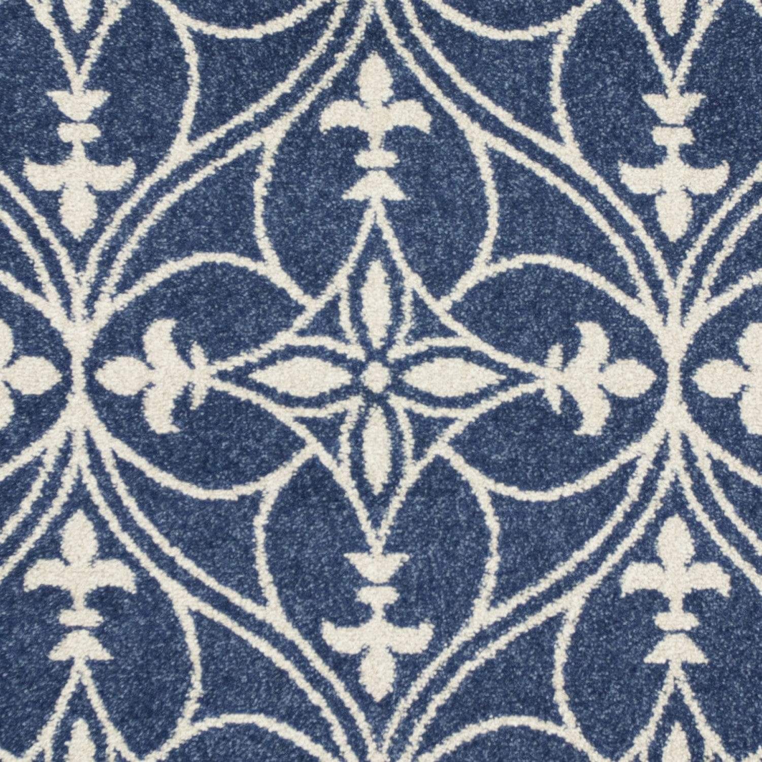 5' X 8' Denim Classical Pattern Uv Treated Area Rug - Image 3