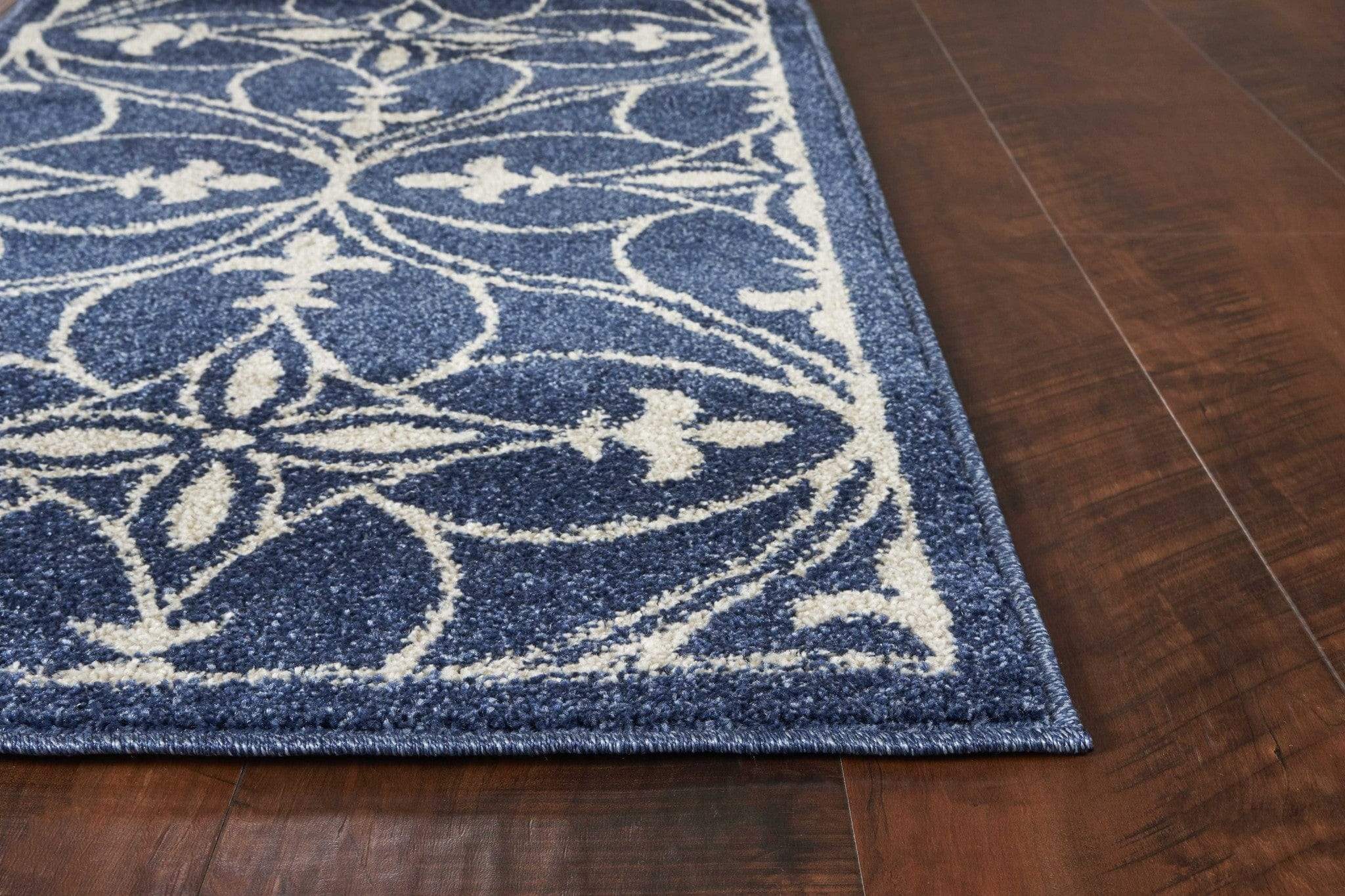 5' X 8' Denim Classical Pattern Uv Treated Area Rug - Image 5