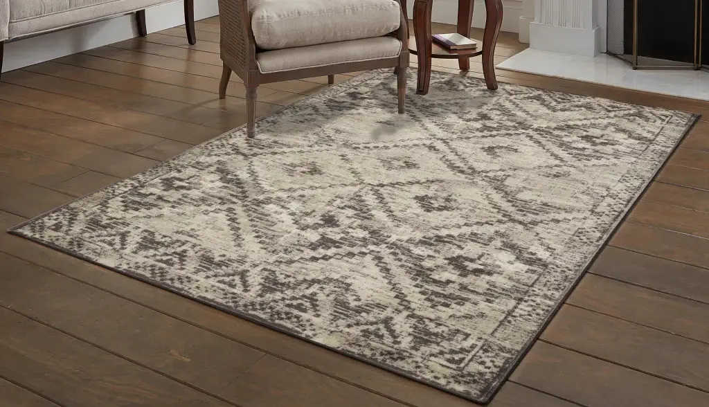 5' X 8' Gray Abstract Area Rug - Image 2