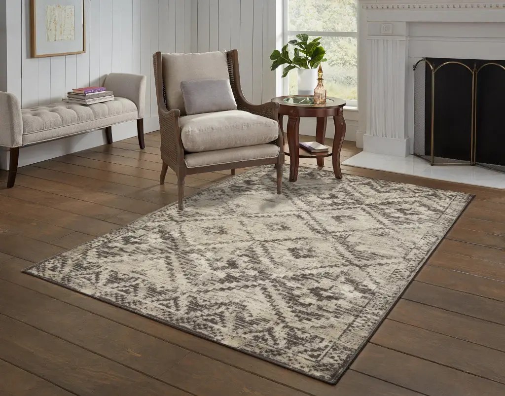 5' X 8' Gray Abstract Area Rug - Image 3