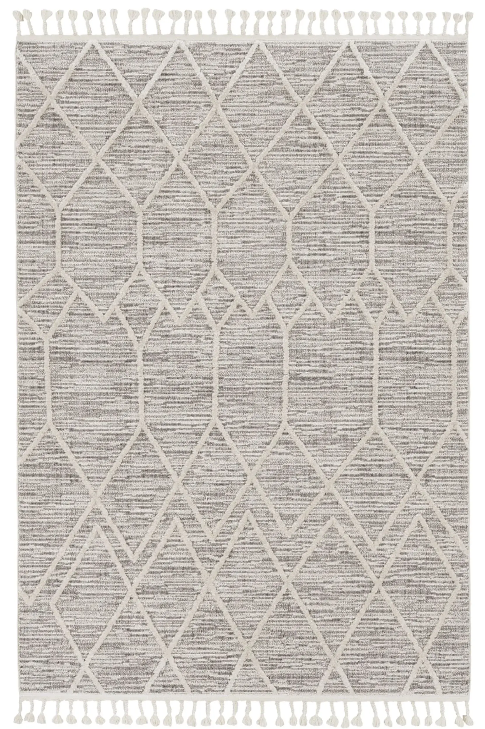 5' X 8' Gray and Ivory Abstract Area Rug - Image 2