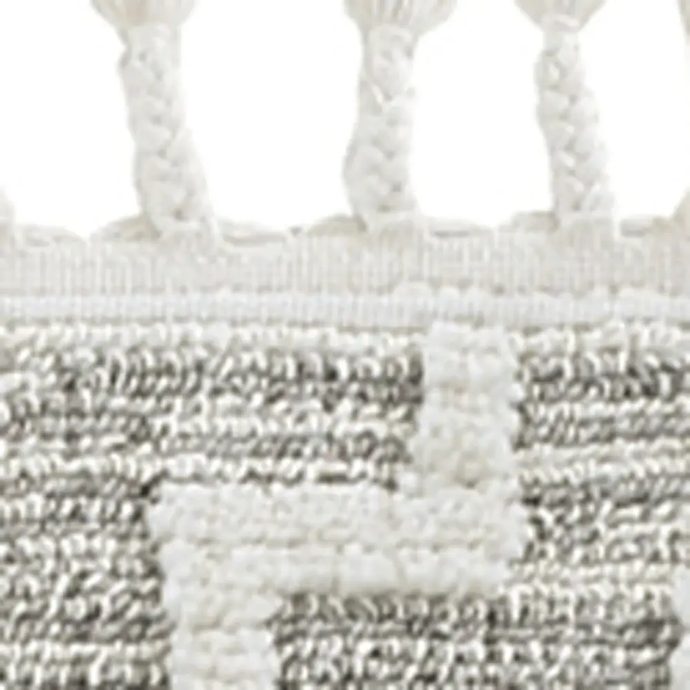 5' X 8' Gray and Ivory Geometric Area Rug - Image 6
