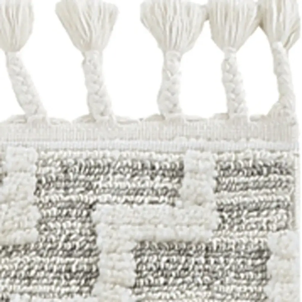 5' X 8' Gray and Ivory Geometric Area Rug - Image 7