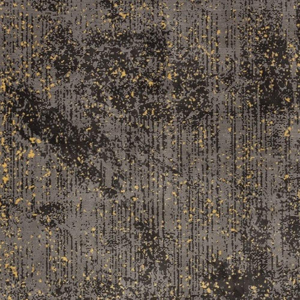 5' X 8' Gray and Yellow Abstract Sprinkle Area Rug - Image 5