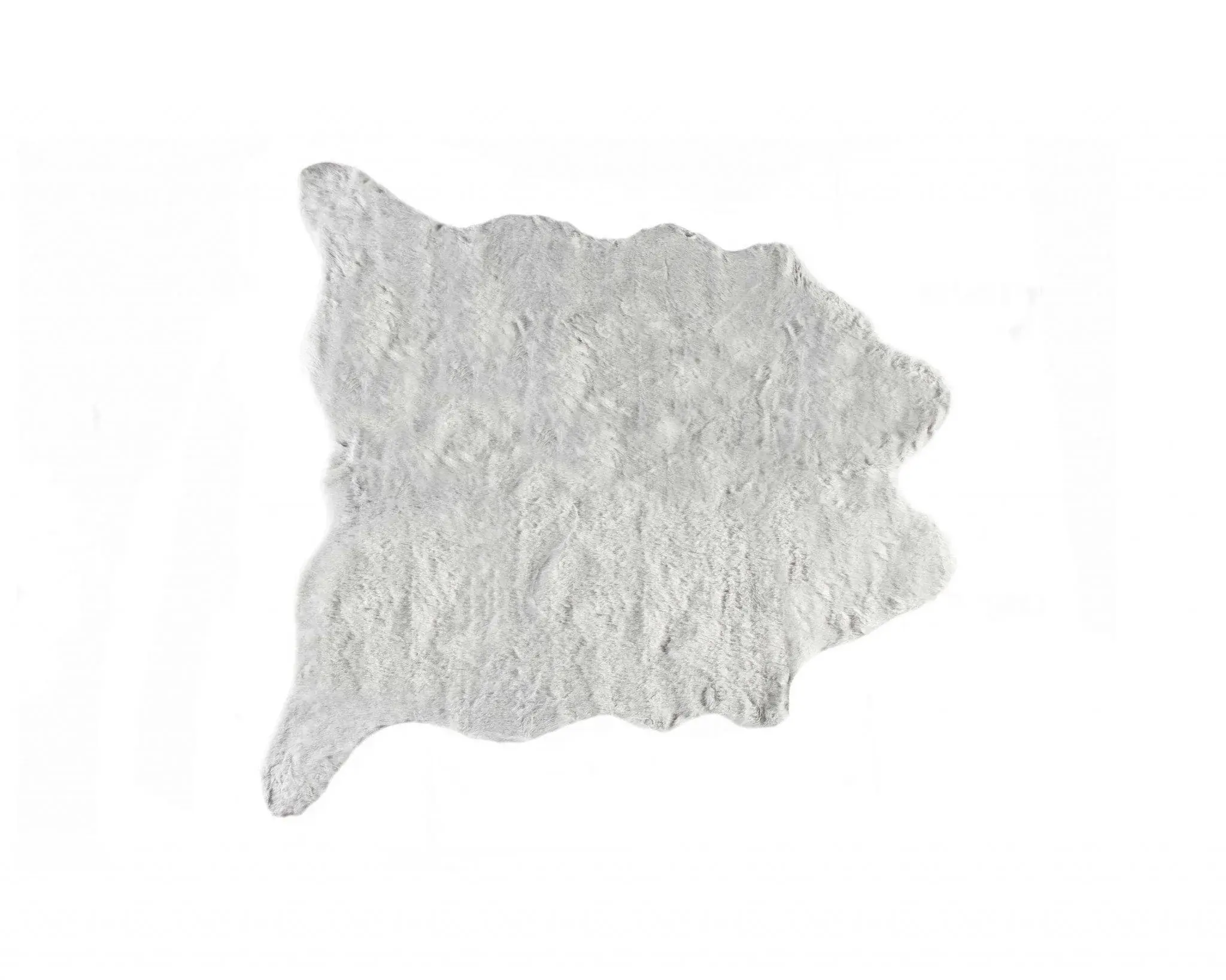 5' X 8' Gray Faux Fur Area Rug - Image 2