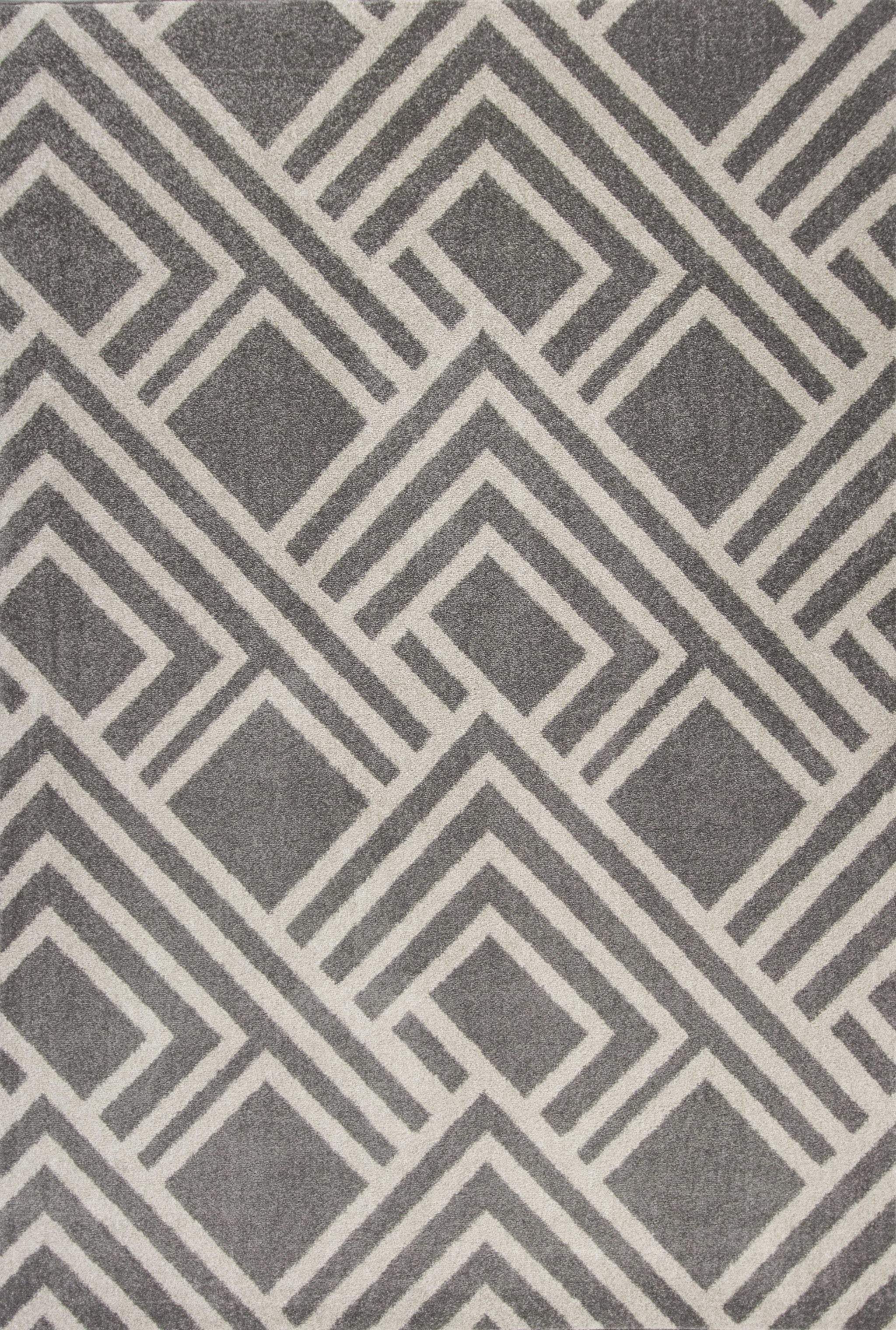 5' X 8' Gray Geometric Indoor Outdoor Area Rug - Image 5