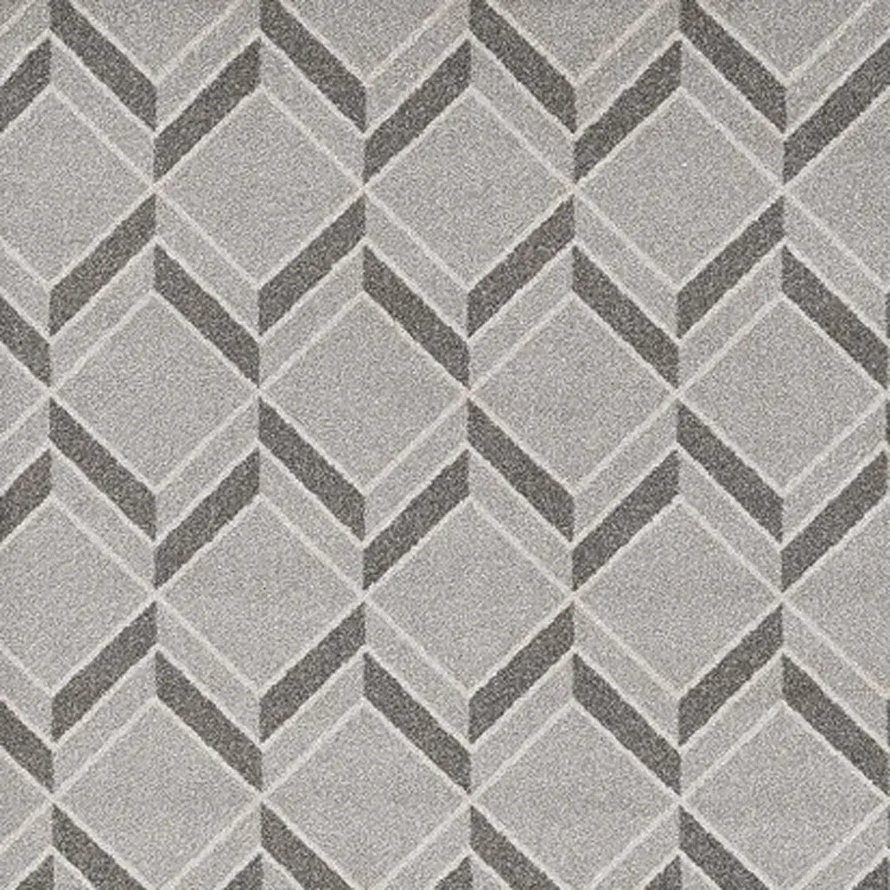 5' X 8' Gray Geometric Indoor Outdoor Area Rug - Image 5