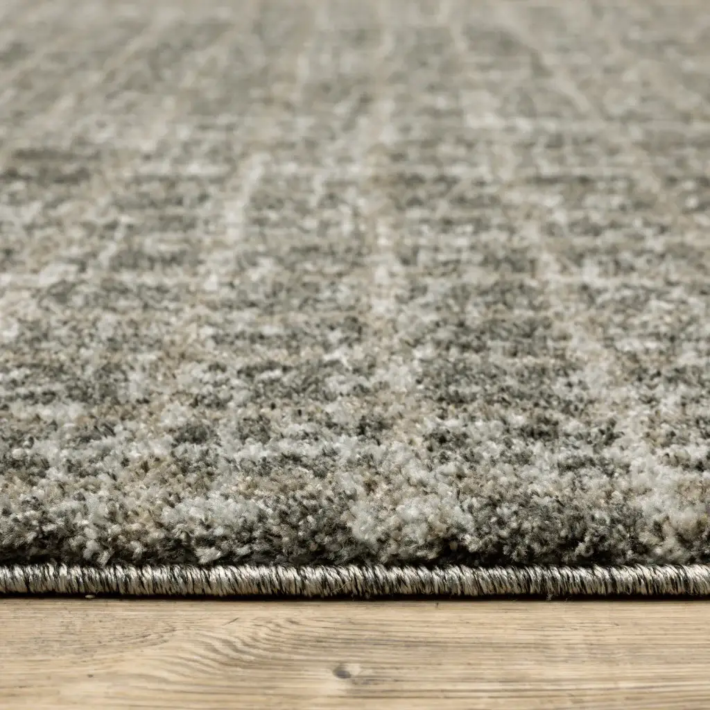 5' X 8' Gray Geometric Power Loom Area Rug - Image 4