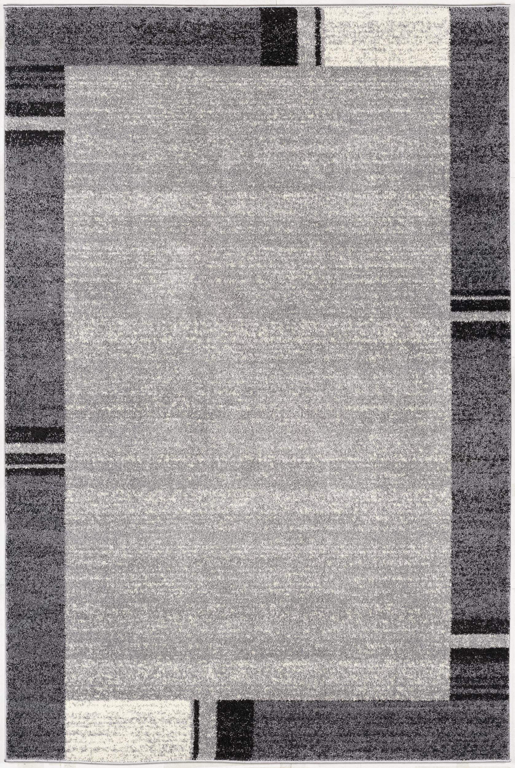 5' X 8' Gray Modern Bordered Area Rug - Image 2