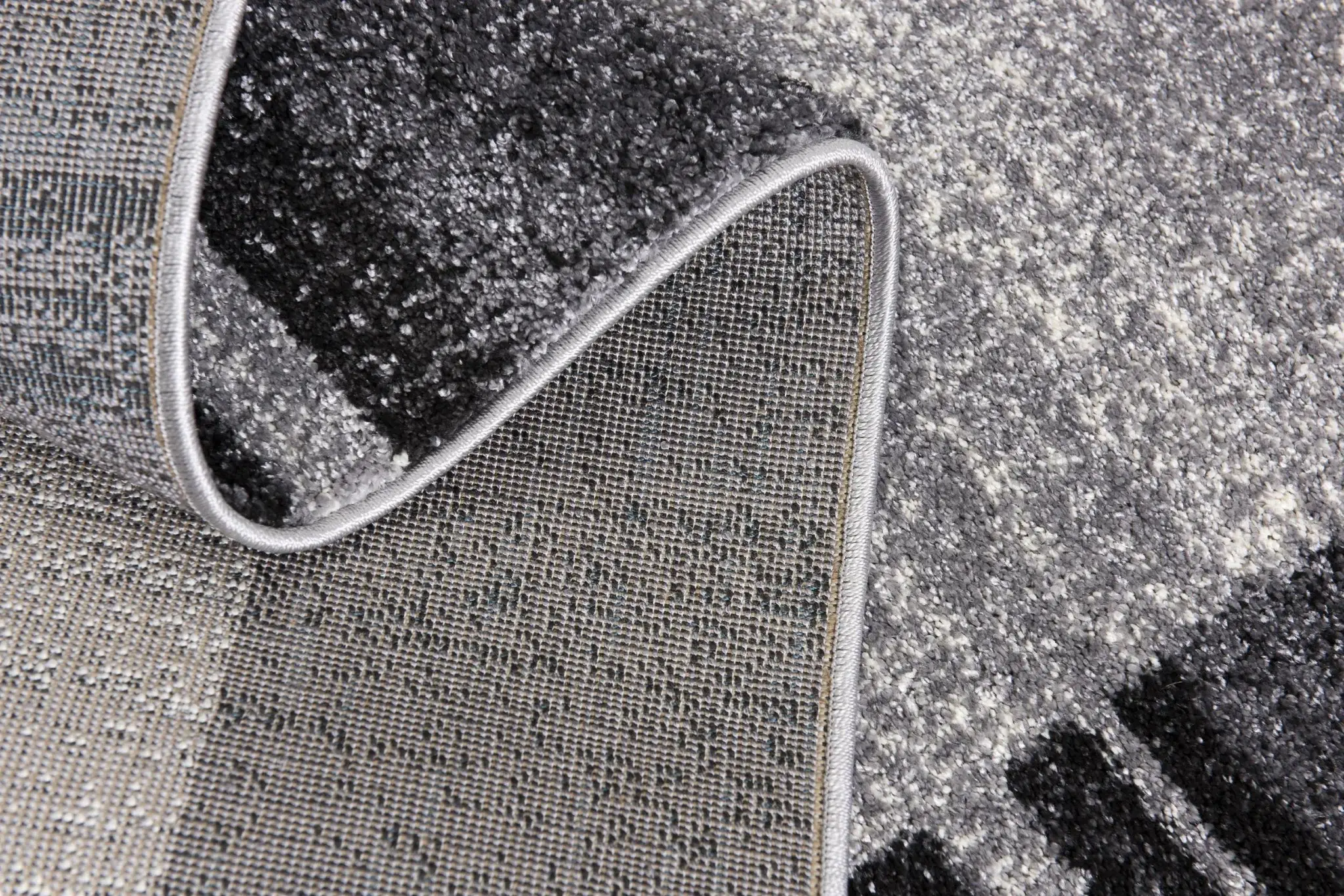 5' X 8' Gray Modern Bordered Area Rug - Image 5