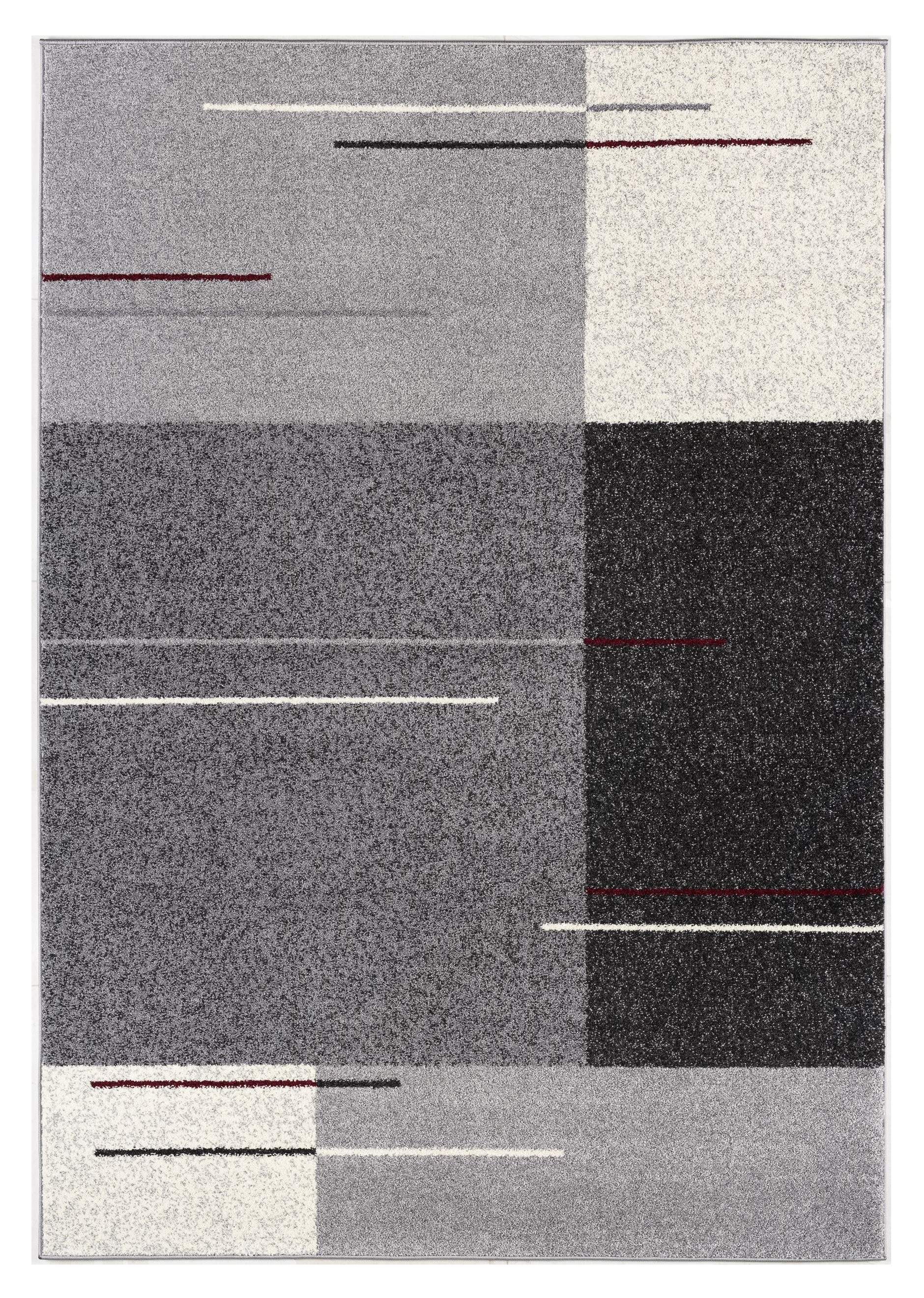 5' X 8' Gray Modern Geometric Area Rug - Image 2