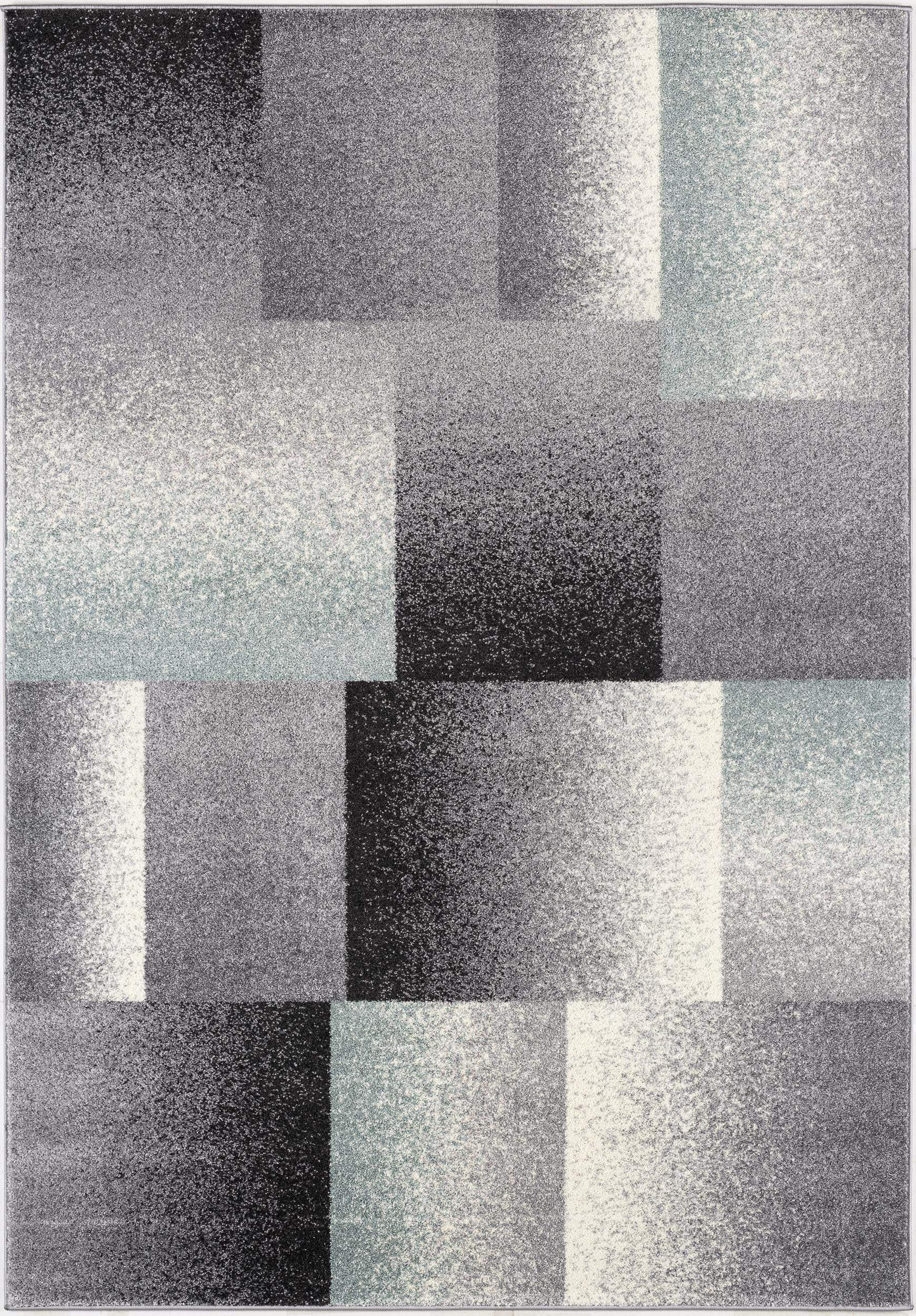 5' X 8' Gray Modern Geometric Area Rug - Image 3